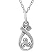 Sterling Silver Triskele in Ribbon Necklace