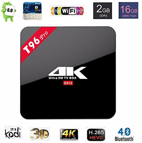 Epteam S912 8 core Android 6.0 Marshmallow TV BOX 2GB 16GB eMMC Octa core IEEE 802.11 ac/b/g/n,2.4G/5.8G Dual WIFI 1000Mbps LAN Kodi 17.0 Fully Loaded Unlocked T96 Pro Wifi Player