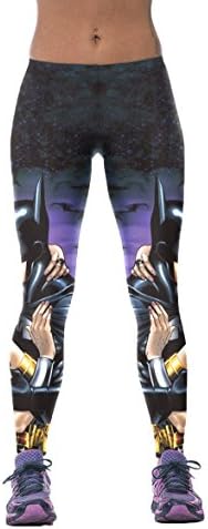KTMod Womens 3d Digital Printed GYM Workout Full Length Leggings Batman Kissing One Size