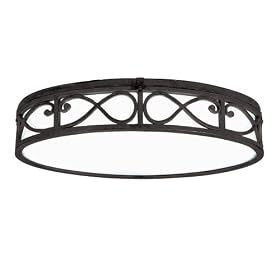 World Imports Lighting 80021-85 Chaumont 2-Light Flush Mount Fixture, Textured Rust by World Imports
