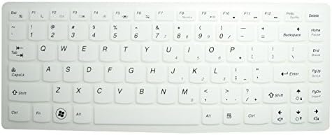 CaseBuy Ultra Thin Soft Silicone Gel Keyboard Protector Skin Cover for Lenovo Flex 3 14 Inch Touchscreen Laptop US layout (Semi-White)