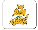 Decorated Mouse Pad with the image of: smiling, cat, animal, gambling