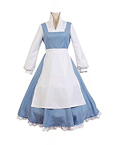 COSSKY® Beauty And The Beast Cosplay Costume Princess Belle Outfit Maid Dress