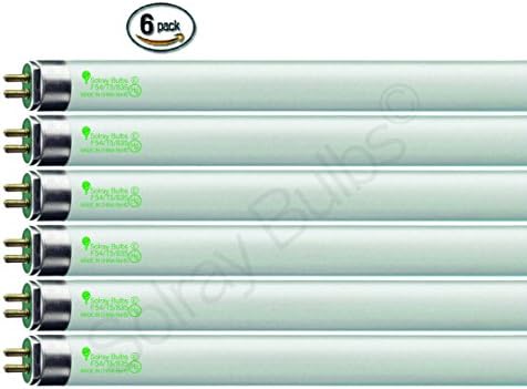 Solray SR-6001 F54T5/835 54 Watt T5 3500K Fluorescent Tube Warm White Light Bulb 6 Pack