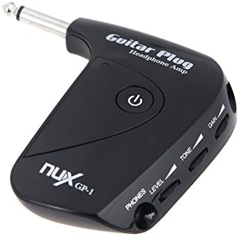 Cloudings(TM)NUX GP-1 Electric Guitar Plug Mini Headphone Amp Built-in Distortion Effect Compact Portable Guitar Headphone Amplifier