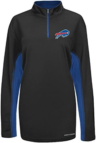 majestic Buffalo Bills Black ¼ Zip Defending Zone Cool Base Synthetic Jacket (Medium)