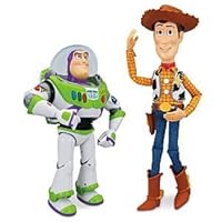 Disney Pixar Toy Story 3 Interactive Buddies Talking Action Figures - 12 inch Buzz Lightyear and 16 inch Woody Set