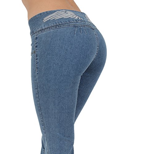 Style 3026 - Colombian Design Butt lift, Levanta Cola, Straight Leg Jeans