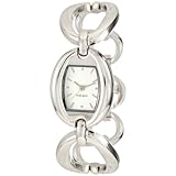 Nine West Womens NW1187SVSB  Silver-Tone Oval Link 