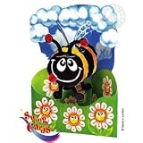 Santoro Graphics Swing Card / Greeting Card - Bumble Bee - SC28