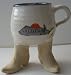 Arizona Collectors Ceramic Mug Cup Wearing Boots - 5 inches tall x 5 inches wide - Made in USA - NOT DESIGNED FOR DRINKING, ONLY DECORATION