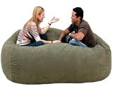 7-feet Xx-large Olive Cozy Sac Foof Bean Bag Chair Love Seat