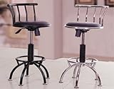IMAGE OF A Set of Adjustable Swivel Bar Stool in Chromed #Ad 6151-cp