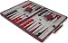 Burgundy Leatherette Deluxe Backgammon Set - Large Attache