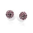 Pink Crystal Ball Stud Earrings Fashion Jewelry