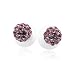 Pink Crystal Ball Stud Earrings Fashion Jewelry