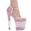 Sexy High Platform Lined Sandal 8 Inch Heel Women's Shoes Dancer Evening Nightclub Black Pink Red White