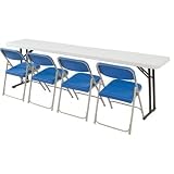 National Public Seating 6' Rectangular Narrow Folding Table