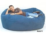 Review   / 6' X-large Navy Sac Foof Bean Bag Chair Love Seat
