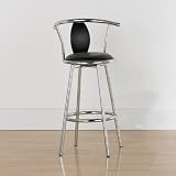 Review Southern Enterprises  / 29 Inch Nouveau Chrome Stool in Black Finish - Southern Enterprises - BC5351