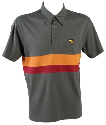 Gola Classics Mens Wilson Jersey Polo Grey/Orange GCM7006 Medium