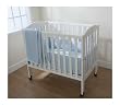 American Baby Company 3-Piece Cotton Percale Porta-Mini Crib Set, Blue