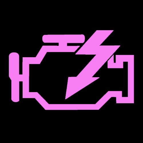 41Cbts5DKEL CHECK ENGINE LIGHT   5 PINK   Vinyl Decal Sticker   NOTEBOOK, LAPTOP, WALL, WINDOW, CAR, TRUCK, MOTORCYCLE, ETC.