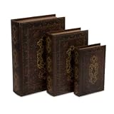 IMAX Old English Faux Leather Detail Boniface Book Box Collection
