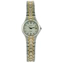 Elgin Watch Ladies Stainless Gold Tone Diamond on Dial Calendar EG156N