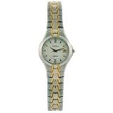 Elgin Watch Ladies Stainless Gold Tone Diamond on Dial Calendar EG156N SALE by Elgin