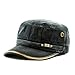 The Hat Depot 200h5149 Washed Cotton Cadet Cap (Black)