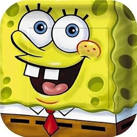 SpongeBob Classic 7" Square Dessert Plates (8 count) Child