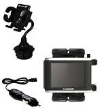 Amcor Navigation GPS 3600 3600B Auto Cup Holder with Car Charger - Uses Gomadic TipExchange