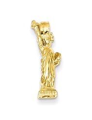 14k Yellow Gold Statue of Liberty Pendant. Metal Wt- 1.66g