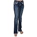 Sexy Couture S200-PB Women's Stitched Embroidery Flap Pocket Bootcut Jeans