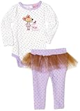 Best Price Carters Baby-Girls Newborn Miss Mouse Rib Creeper With Mesh Skirted Legging, Purple, 0-3 Months
