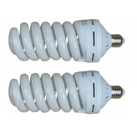 Lot of 2 Photo Studio 45w Fluorescent Daylight 5500K E27 Energy Saving bulbs (110V)