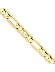 6mm, 10 Karat Yellow Gold, Figaro Chain - 8 inch
