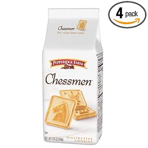 Pepperidge Farm Butter Chessmen Cookies, 7.25-Ounce (Pack of 4)