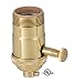 B&P Lamp Edison Size Full Dimmer Socket in Brass with UNO Thread
