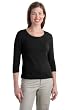 Ladies 3/4 Sleeve Scoopneck Shirt