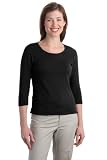 Ladies 3/4 Sleeve Scoopneck Shirt