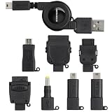 GREEN HOUSE 携帯電話 USB充電ケーブル ブラック (7コネクタ+MiniB5タイプ) GH-USB-8ADK