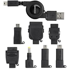 GREEN HOUSE 携帯電話 USB充電ケーブル ブラック (7コネクタ+MiniB5タイプ) GH-USB-8ADK