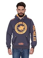 Geographical Norway Sudadera Filgerade Men Contrast (L) (Gris / Naranja)