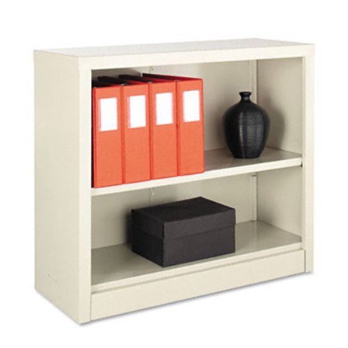 Alera Steel Bookcase, 2 Shelves, 34-1/2w x 13d x 30h, Black