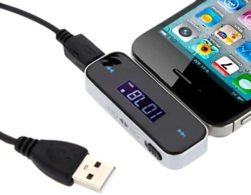 [Hot Sale] iCrown (TM) Durable LCD Display Compact Rechargeable FM Transmitter for iPhone 4 4S 5 iPod Touch iPad2 3 4 ipad mini MP3 Player Samsung HTC Smartphones Cell Phones Support Hands free