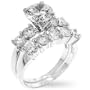 WOMEN'S RINGS RHODIUM W/CLEAR CZ - Classical Wedding