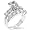WOMEN'S RINGS RHODIUM W/CLEAR CZ - Classical Wedding