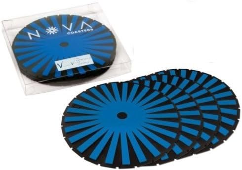 Silicone Solutions 8-Piece Set Nova Silicone Good Grip Drink Coasters (BLUE)